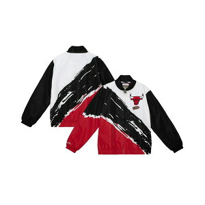~b`F&lX Y WPbgu] AE^[ Men'sWhite Chicago Bulls Paintbrush Full-Zip Windbreaker Jacket White