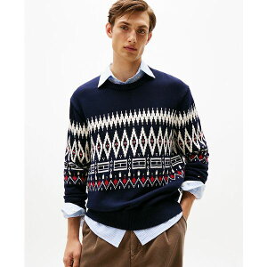 �g�~�[ �q���t�B�K�[ �����Y �j�b�g&�Z�[�^�[ �A�E�^�[ Men's Fair Isle Crewneck Sweater Desert Sky