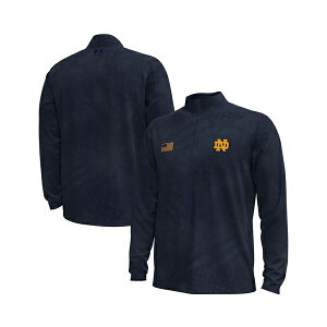 �A���_�[�A�[�}�[ �����Y T�V���c �g�b�v�X Men's Navy Notre Dame Fighting Irish Freedom Collection ArmorFuse Half-Zip Top Navy