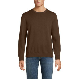 YGh Y jbg&Z[^[ AE^[ Men's Fine Gauge Cotton Crew Neck Sweater Dark walnut brown