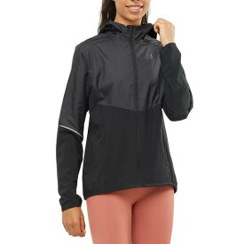 サロモン レディース ジャケット＆ブルゾン アウター Salomon Women's Agile Wind Full Zip Jacket Black