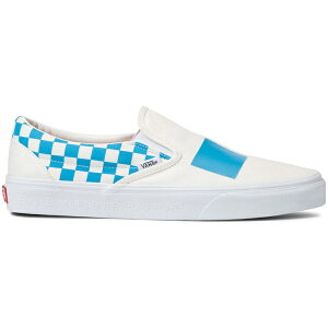 Vans �o���Y �����Y �X�j�[�J�[ �yVans Classic Slip-On MOCA Logo�z �T�C�Y US_6.5(24.5cm) Logo/Cyan