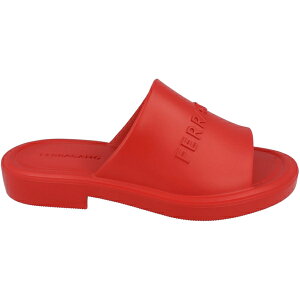 Ferragamo tFK Y Xj[J[ yFerragamo Giuneva Logo Embossed Slides Redz TCY US_7(25.0cm) Red