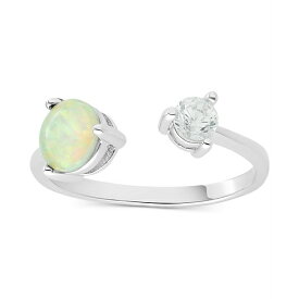 ジャニ ベルニーニ レディース リング アクセサリー Simulated Opal & Cubic Zirconia Cuff Ring in Sterling Silver, Created for Macy's Opal