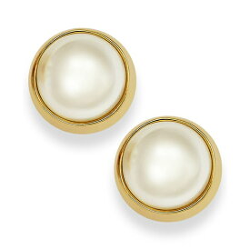 ラルフローレン メンズ ピアス・イヤリング アクセサリー Gold-Tone Bezel Acrylic Pearl Stud Earrings Pearl
