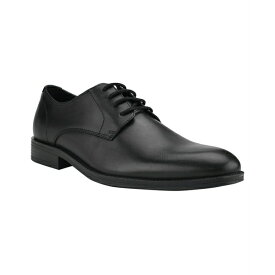 カルバンクライン メンズ スリッポン・ローファー シューズ Men's Jack Lace Up Dress Loafers Black Leather