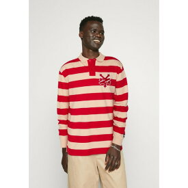 ズーヨーク メンズ Tシャツ トップス RUGBY SHIRT UNISEX - Polo shirt - red/sand