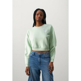 ニューエラ レディース カーディガン アウター FEMALE CROP CREW - Sweatshirt - green