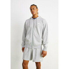 ニューバランス メンズ パーカー・スウェットシャツ アウター SPORT ESSENTIALS SMALL LOGO FULL ZIP HOODIE - Zip-up sweatshirt - athletic grey