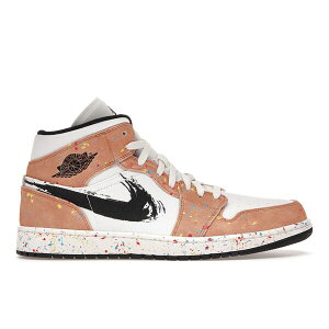 Jordan W[_ Y Xj[J[ yJordan 1 Mid SE Brushstrokez TCY US_9(27.0cm) Sail/Black-Cider-Chile Red