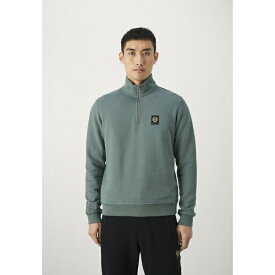 ベルスタッフ メンズ パーカー・スウェットシャツ アウター QUARTER ZIP - Sweatshirt - mineral green