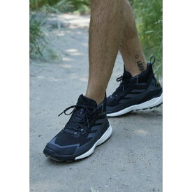 アディダス メンズ ブーツ シューズ TERREX FREE HIKER GORE-TEX - Hiking shoes - core black/grey six/grey three