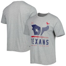 ニューエラ メンズ Tシャツ トップス Houston Texans New Era Combine Authentic Red Zone TShirt Heathered Gray
