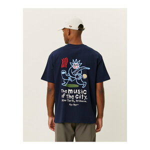  hD Y T_ V[Y LUCA - Print T-shirt - dark navy