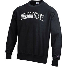 チャンピオン メンズ パーカー・スウェットシャツ アウター Oregon State Beavers Champion Reverse Weave Fleece Crewneck Sweatshirt Black