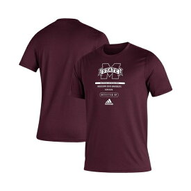 アディダス レディース Tシャツ トップス Men's Maroon Mississippi State Bulldogs Sideline Locker Tag Creator AEROREADY T-shirt Maroon