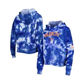 ニューエラ レディース パーカー・スウェットシャツ アウター Women's Royal Denver Broncos Cloud Dye Fleece Pullover Hoodie Royal