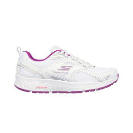 スケッチャーズ レディース スニーカー シューズ Women's Gorun Consistent Running Sneakers from Finish Line White, Purple
