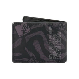 エムティーヴィー メンズ 財布 アクセサリー Men's LOGO Bifold Wallet, Slim Wallet with Decorative Tin for Men and Women Multi