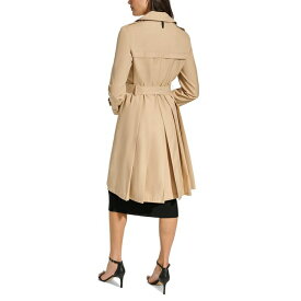 ダナ キャラン ニューヨーク レディース ジャケット＆ブルゾン アウター Women's Single-Breasted Pleated Trench Coat Dune