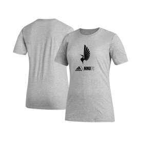 アディダス レディース Tシャツ トップス Women's Heather Gray Minnesota United FC AEROREADY Club Icon T-shirt Heather Gray