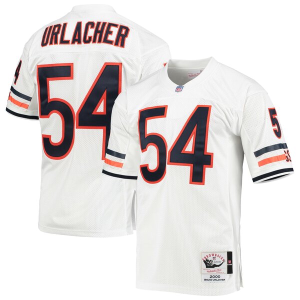 まとめ買い歓迎 ミッチェルネス メンズ ユニフォーム トップス Brian Urlacher Chicago Bears Mitchell   Ness 2000 Authentic Throwback Retired Player Jersey White