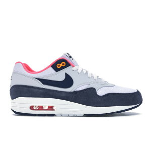 Nike iCL fB[X Xj[J[ yNike Air Max 1 Pure Platinum Midnight Navy Racer Pink (Women's)z TCY US_W_10 White/Midnight Navy-Pure Platinum-Racer Pink-Laser Orange