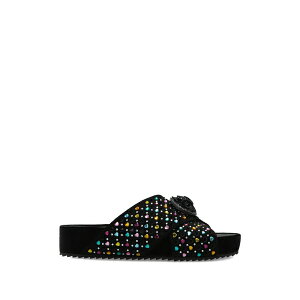 �J�[�g�W�F�C�K�[�����h�� ���f�B�[�X �T���_�� �V���[�Y Embellished cross-straps flat sandals Black