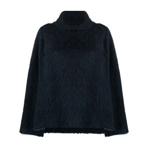 �}�� ���f�B�[�X �j�b�g&�Z�[�^�[ �A�E�^�[ Alpaca-blend turtleneck sweater Blue