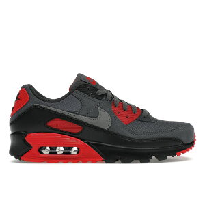 Nike �i�C�L �����Y �X�j�[�J�[ �yNike Air Max 90 Smoke Grey Fire Red�z �T�C�Y US_8.5(26.5cm) Black/Smoke Grey/Iron Grey/Fire Red/Dark Smoke Grey