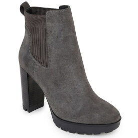 ケネスコール レディース ブーツ シューズ Women's Junne Lug Sole Chelsea Narrow Booties Asphalt Suede