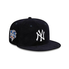 ニューエラ メンズ 帽子 アクセサリー Men's Navy New York Yankees Throwback Corduroy 59FIFTY Fitted Hat Navy