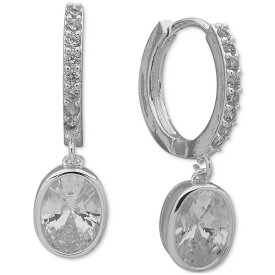 アンクライン レディース ピアス＆イヤリング アクセサリー Silver-Tone Crystal Stone Hoop Drop Earrings Crystal