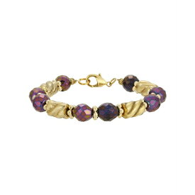 2028 レディース ブレスレット・バングル・アンクレット アクセサリー Glass Beaded Bracelet Purple