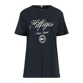 【送料無料】 トミー ヒルフィガー レディース Tシャツ トップス T-shirts Navy blue