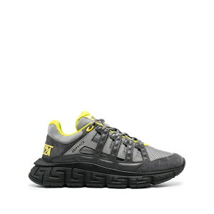 ���F���T�[�` �����Y �X�j�[�J�[ �V���[�Y Greca panelled slip-on sneakers Grey