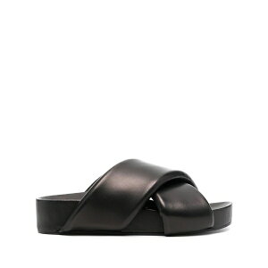 �W���E�T���_�[ ���f�B�[�X �T���_�� �V���[�Y Crossover strap chunky sandals Black