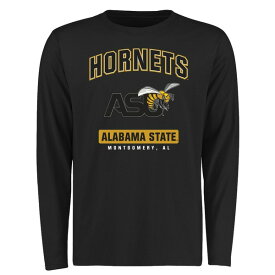 ファナティクス メンズ Tシャツ トップス Alabama State Hornets Campus Icon Long Sleeve TShirt Black