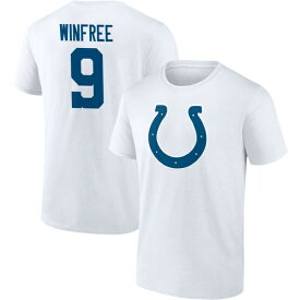 ファナティクス メンズ Tシャツ トップス Indianapolis Colts Fanatics Branded Team Authentic Logo Personalized Name & Number TShirt White