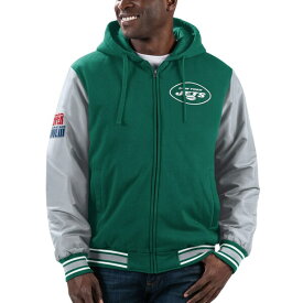 【送料無料】 カールバンクス メンズ ジャケット＆ブルゾン アウター New York Jets GIII Sports by Carl Banks Player Option FullZip Hoodie Green/Gray