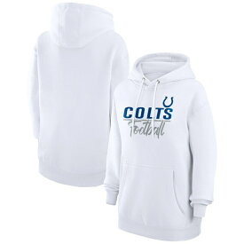 カールバンクス レディース ジャケット＆ブルゾン アウター Indianapolis Colts GIII 4Her by Carl Banks Women's Graphic Fleece Pullover Hoodie White