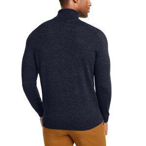 Nu[ Y jbg&Z[^[ AE^[ Men's Merino Wool Blend Turtleneck Sweater, Created for Macy's Navy Blue