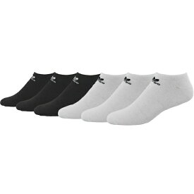 アディダス メンズ 靴下 アンダーウェア adidas Men's Originals Trefoil No Show Socks 6 Pack Black/White