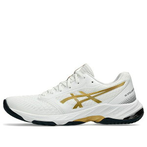 ASICS AVbNX Y Xj[J[ White/Pure Gold yASICS Netburner Ballistic FF 3 'White Pure Gold' 1051A073-104z TCY US_8.5(26.5cm)