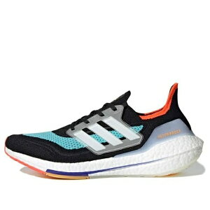 adidas �A�f�B�_�X �����Y �X�j�[�J�[ Black/Blue/Orange �yadidas Ultra Boost 21 Running Shoes 'Black White Pulse Aqua' S23867�z �T�C�Y US_7(25.0cm)