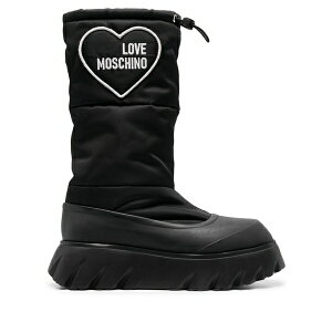 ���u ���X�L�[�m ���f�B�[�X �u�[�c �V���[�Y Padded heart-patch ankle boots Black
