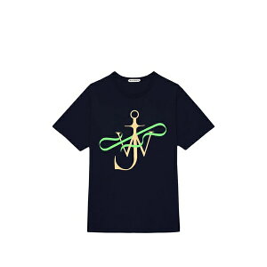 J.W.�A���_�[�\�� ���f�B�[�X T�V���c �g�b�v�X Anchor-motif cotton t-shirt Blue