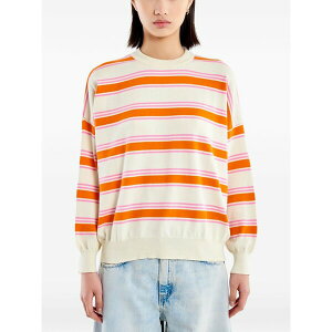 ���B�R�� ���f�B�[�X �j�b�g&�Z�[�^�[ �A�E�^�[ Striped drop-shoulder sweater Neutrals