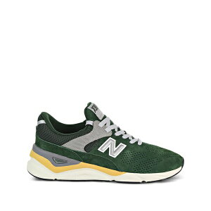 �j���[�o�����X �����Y �X�j�[�J�[ �V���[�Y X-90 perforated suede sneakers Green