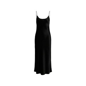 �����t���[���� ���f�B�[�X �����s�[�X �g�b�v�X Midi fluid dress Black